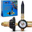 Helium Latex Balloon Filler Air Flow Inflator Regulator 0-3000 PSI with Gauge for CGA580 Tank Valve, Balloon Helium Tank Regulator Filler Valve