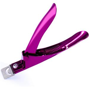 MELODYSUSIE Nail Clippers Tip Cutters for Acrylic False Fake Gel Artificial Nails Rustproof Sharp Professional Manicure Pedicure Trimmer Nail Care Tools, Plum