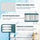TonGass (3-Pack, White) 18" Universal Swimming Pool Ladder Rung Step Replacement with Stainless Steel Bolts Compatible with Inground Above Ground Pool Heavy-Duty Molded Plastic Ladder Step Parts