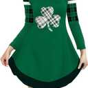 Dresses Women's Casual Long Sleeve Witch Costume Holiday Jack o Lantern Dress Medium