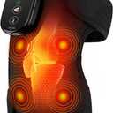 Heating Pad for Knee, Knee Massager with Heat, 3-in-1 Foot Massager with Heated for Knee/Shoulder/Elbow, 5 Heat Levels and 5 Vibration Modes, Adjustable Size, Gift for Mom/Dad