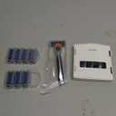 Amazon Basics 5-Blade MotionSphere Men's Razor with Dual Lubrication and Precision Trimmer, 17 Piece Set, 1 Handle & 16 Cartridges, Black