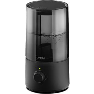Humidifiers for Bedroom, raydrop Cool Mist Humidifiers for Babies, 1.0L Quiet Ultrasonic Humidifier, Space-Saving, Filterless, Auto Shut Off - (0.26 Gallon, US 110V)