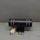 futxnziey Dusk to Dawn Wall Light 1 Pack, Modern Outdoor Wall Lights with LED Bulbs, Cylinder Black Porch Light Fixture Wall Mount, Up and Down Lighting Outdoor Wall Sconce for House Porch Door