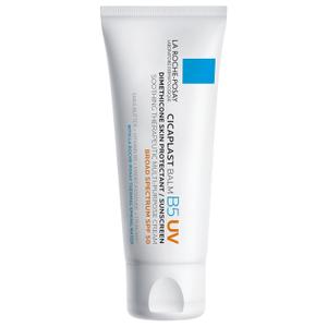 La RochePosay Cicaplast Balm B5 UV SPF 50, Vitamin B5 + Shea Butter + Tribioma + Madecassoside + Zinc Oxide Sunscreen, Post Treatment Skin Protectant With SPF, MultiPurpose Cream For Dry Skin