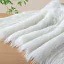 Faux Fur Fluffy Crafts Fabric 23.6x59 inch White, Long Pile Shaggy Fur Fabric for Costume, Halloween Decoration, Home Sewing, Craft Arts Supply, Upholstery, Christmas Plush Furry Material