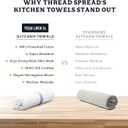 TEXAS LINEN CO. Cotton Kitchen Towels 6 Pack - 15 x 25 Inches - Highly Absorbent Dish Towels for Kitchen Drying, Soft Durable Reusable Quick Dry Tea, Kitchen and Dish Cloths Set - Blue Stripe