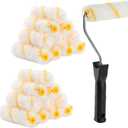 Bates- Paint Rollers, 4 inch Paint Roller with 20 Covers, Small Paint Roller, Paint Roller Covers, Mini Paint Roller, Paint Roller 4 Inch, Mini Rollers for Painting, Paint Rollers 4 Inch