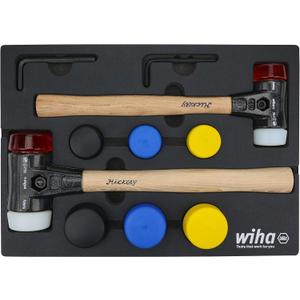 Wiha 83270 14 Piece Split Head Mallet Foam Tray Set