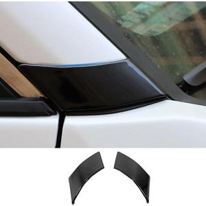 Car Accessories Fit for Toyota RAV4 2019 2020 2021 2022 2023 2024 2025 ABS Exterior Front Side Door Window A Pillar Molding Cover Trim (Black) 2PCS