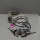 Brushed Nickel Bathroom Sink Faucet 3 Hole, Widespread Vanity faucets with LED Waterfall Modern 3 Hole Faucet for Bathroom Sink pop-up Drain Touch on 2 Handle (Brushed Nickel)