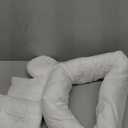 4PC Newborn Photography Props Baby Posing Aid Pillow Beans Bag 1pc Donut +3 pcs Posing Pillow Photograph Shoot Set for 0-3 Months Baby White