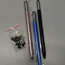 Stylus Pen for Touchscreen, 3-in-1 Rubber Disc Stylus, High Sensitivity and Precision, Universal Stylus Pen Compatible for Ipad,iPhone Android Kindle All Capacitive Tablets (Black/Blue/Rose Gold)