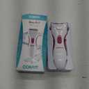 Conair Body and Facial Hair Removal for Women, Cordless Electric Dual Foil Shaver & Trimmer, Perfect for Face, Ear/Nose, Eyebrows, Legs, and Bikini Lines (1 Count (Pack of 1), White/Pink)