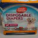 Simple Solution Disposable Dog Diapers, Female Dog Diapers, Puppy Potty Training, Incontinence and Heat Cycle Protection, Large Diapers for Dogs, 18-27 Inch Waist, 30 Count