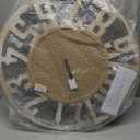 24 Inch Wooden Farmhouse Wall Clock Battery Operated, Silent Large with Rope Accents Rustic Home Decor Non-Ticking Quartz Movement Easy to Read Clock for Living Room, Kitchen, or Bedroom