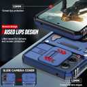 LeYi for Motorola Moto G-Power-2024 Case: Moto g Power 5g 2024 case with Slide Camera Cover, [Military-Grade] Shockproof, Magnetic Kickstand para Motorola Moto g Power 5g 2024 case, Navy Blue