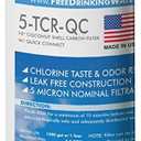 APEC Water Systems 5-TCR-QC US MADE 10" Inline Carbon Filter with  Quick Connect For Reverse Osmosis Water Filter System (For Standard System)
