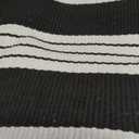 Outdoor Rug 5'X7', Cotton Woven Large Patio Rug, Cotton Woven Fall Front Porch Rug, Black and White Striped Outdoor Rugs for Farmhouse Deck Backyard Living Room Halloween Decor, Black and White 