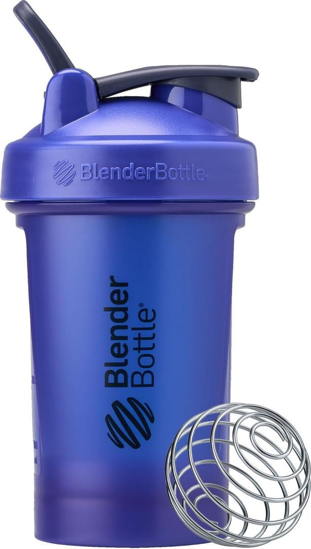 BlenderBottle Classic V2 Shaker Bottle Perfect for Protein Shakes and Pre Workout (20 Ounces, Reflex Blue)