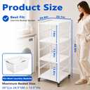 4-Tire Laundry Basket Holder Storage Shelf, Metal Stackable Laundry Sorter