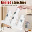 Coffee Cup Dispenser Countertop - Disposable Cup Organizer with Stand, Cup and Lid Holder, Paper Cup Holder for Cafe, Home Coffee Bar, Bathroom, Office Kitchen, Break Room, Restaurant (1Row-White)