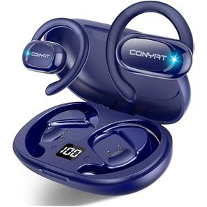 Conyat AI Translation Earbuds Real Time, 164 Language Translator Earbuds 3-in-1 Translation Headphones with 7 Translation Modes, 48H Bluetooth 5.4 Open Ear Headphones with Audio and Video Calls, Blue