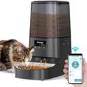 Automatic Cat Feeder with App Control, 5L Food Dispenser for Cats and Small Dogs, 2.4/5G Wi-Fi, Programmable Portions, Anti-Jam & Fresh-Lock, Stainless Steel Bowl, Easy to Clean