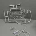 Kavaas Check Engine Neon Sign, LED Garage Sign for Car Room Decor | Check Engine Light Neon Sign for Garage Decor, Auto Repair Workshop, Man Cave - Best Gifts for Dad, Car Enthusiast (Golden Yellow)