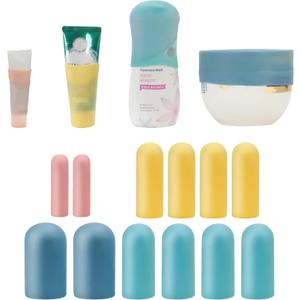 TRANOMOS Silicone Bottle Covers Travel Essentials for Women Men, Beach Vacation Essentials, Travel Size Toiletries Accessories, Cruise Ship Essentials 2026, Must Haves, Leak Proofing