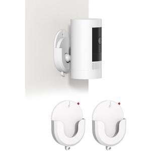 No Drill Ring Camera Adhesive Wall Mount, Strong Adhesive Camera Mount Stand Compatible with Ring Indoor Cam(1st Gen and 2nd Gen) Blink Camera Mount, No Drilling, No Screws, 2 Pack Mount Bracket