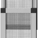 Hakuna Pets V2 Patio Pet Door Screen Insert Panel for Sliding Doors, Fits Door Track Min Ht 55.12" to Max Ht 84.25", UV Resistant Mesh, Locking Magnetic Dog Door, Easy Install and Removal,Small,Silver
