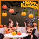 2pcs Pumpkin Night Light, 5-Color Dimmable LED Lamp with Touch Control and Auto-Switch Modes Nursery Nightlights Decor for Kids, Rechargeable Halloween Lantern Cute Silicone Light for Woman and Kids