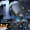 Fin2feel Magnetic for iPhone 12/iPhone 12 Pro Case with Screen Protector, Compatible with MagSafe, Built-in Stash Stand Phone Case Anti-scratch Shockproof Cover for iPhone 12/12 Pro(Translucent Black)