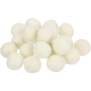 PATIKIL Wool Felt Balls Beads Wool Felting Pom 1.5cm 15mm White for Home Decor DIY Crafts Handcrafts Project Pack of 20
