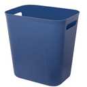 UUJOLY Plastic Small Trash Can Wastebasket, Garbage Container Basket for Bathrooms, Laundry Room, Kitchens, Offices, Kids Rooms, Dorms, 3.5 Gallon, Blue