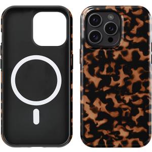 Compatible with iPhone 15 Pro Max Case [Compatible with MagSafe] -Shockproof Protective Slim Soft TPU Cover Phone Case 6.7" (Turtle Shell, iPhone 15 Pro Max 6.7")