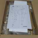 HAITRAL Gold Easel Stand for Sign,Adjustable Display Easel Stand with Chain Support,Heavy Duty Metal Easel for Wedding Sign,Art,Pictures,Paintings, 55" H Welcome Poster Stand Sign Holder Floor Décor