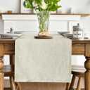 Artoid Mode Beige Table Runner, Seasonal Summer Fall Washable Kitchen Dining Table Decoration for Home Party Decor 13x48 Inch