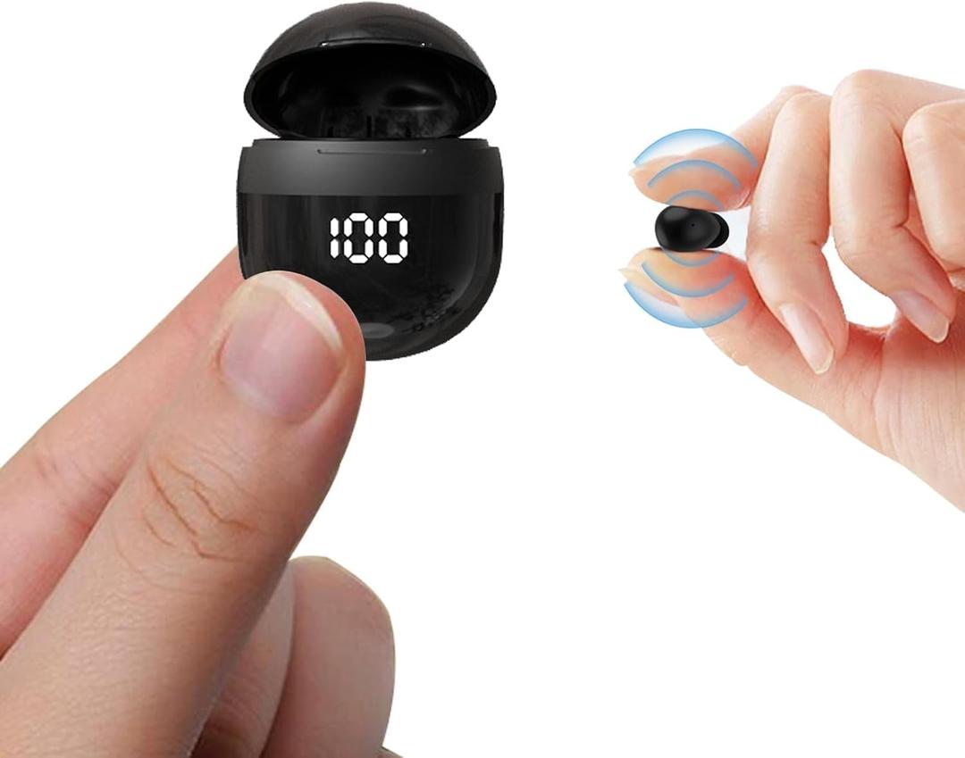 Yihou Ear Buds Invisible Small Mini Sleep Earbuds Headphones Wireless Bluetooth Comfortable Tiny Sleeping Smallest Low Profile Micro Discreet Hidden Kids Earbuds Ear Buds for Small Ear Canals Work (Black)