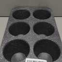 Monfish Jumbo Deep Muffin Pan 6 Cup Carbon Steel Gray Stone non Stick Coating Muffin Tin 3.5diax3inch cup