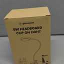 Glocusent 5W Reading Light for Bed, 36 LED Eye Caring Bed Lamp, 3 Colors & 5 Brightness Levels for Headboard with Adapter, Perfect Clip on Light for Reading, Working & Studying (Black with Remote)