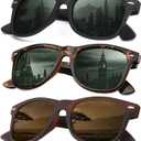 KALIYADI Sunglasses Men Polarized for Mens and Womens Unisex Sun Glasses for Driving UV Protection, B08-(3 Pack) G15/Tortoise/Brown, multicolored