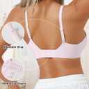 Deep V Neck Wirefree Bra for Women Seamless Bralette Soft Sleeping Wireless Push Up Bras for Women Lavender S (S)