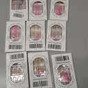 9 x Almond Press on Nails Hand Painted Flower Cute Fake Nail Art for Women