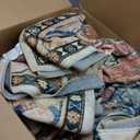 WITSHOCK Washable Area Rug, Area Rugs 9x12 Living Room Bedroom, Vintage Boho Accent Kitchen Rugs Non Slip Washable Stain Low Pile Resistant Floor Carpet Indoor for Dining Room Office Home Decor, Red