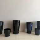 24/21/11 Inch Tall Planter Pots Garden Plastic Planters - Set of 3 for Indoor & Outdoor Use - Decorative Lightweight Flower Pots