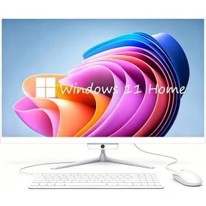 23.8" All-in-One Computer with Webcam, FHD 1920x1080 Display, CPU-i5 up to 3.6GHz, 8GB DDR3 RAM, 256GB SSD, Windows 11 Home with HDMI WiFi 5/BT 4.0 Wired Keyboard & Mouse