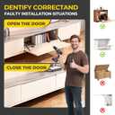 Drop Down Gas Struts,with 90 Degree Page Turning axis,Gas Spring Hinge,for Cabinet and Desk Downward Flap Slowly Down,Only Open Down The Door (4, Black)