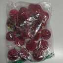 Velvet Christmas Balls, 24PCS Flocked Decoration Balls Ornaments Sets, Bulk Flocked Christmas Tree Ball Ornaments(2.2In) (Red)